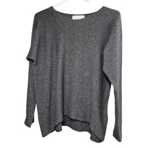 Bianco & Blu Gray Long Sleeve Sweater Women's Size Large  Merino Wool Cashmere